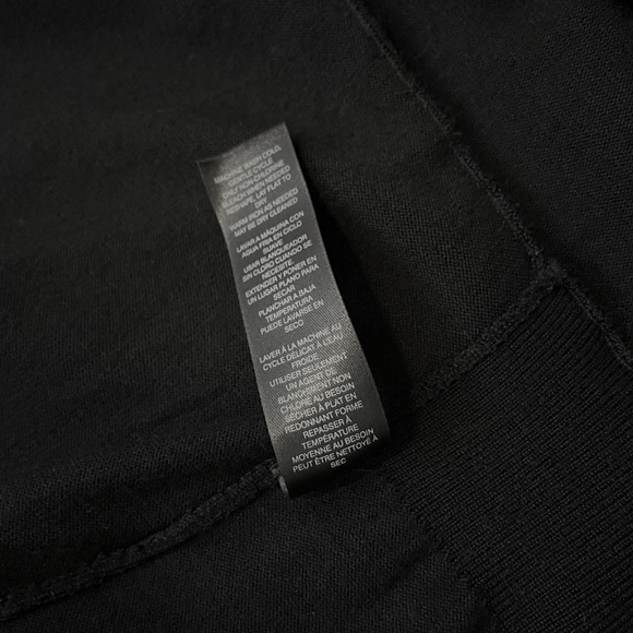 White House Black Market Black Long Sleeve Sweater Gold Buttons Size M - Picture 8 of 13